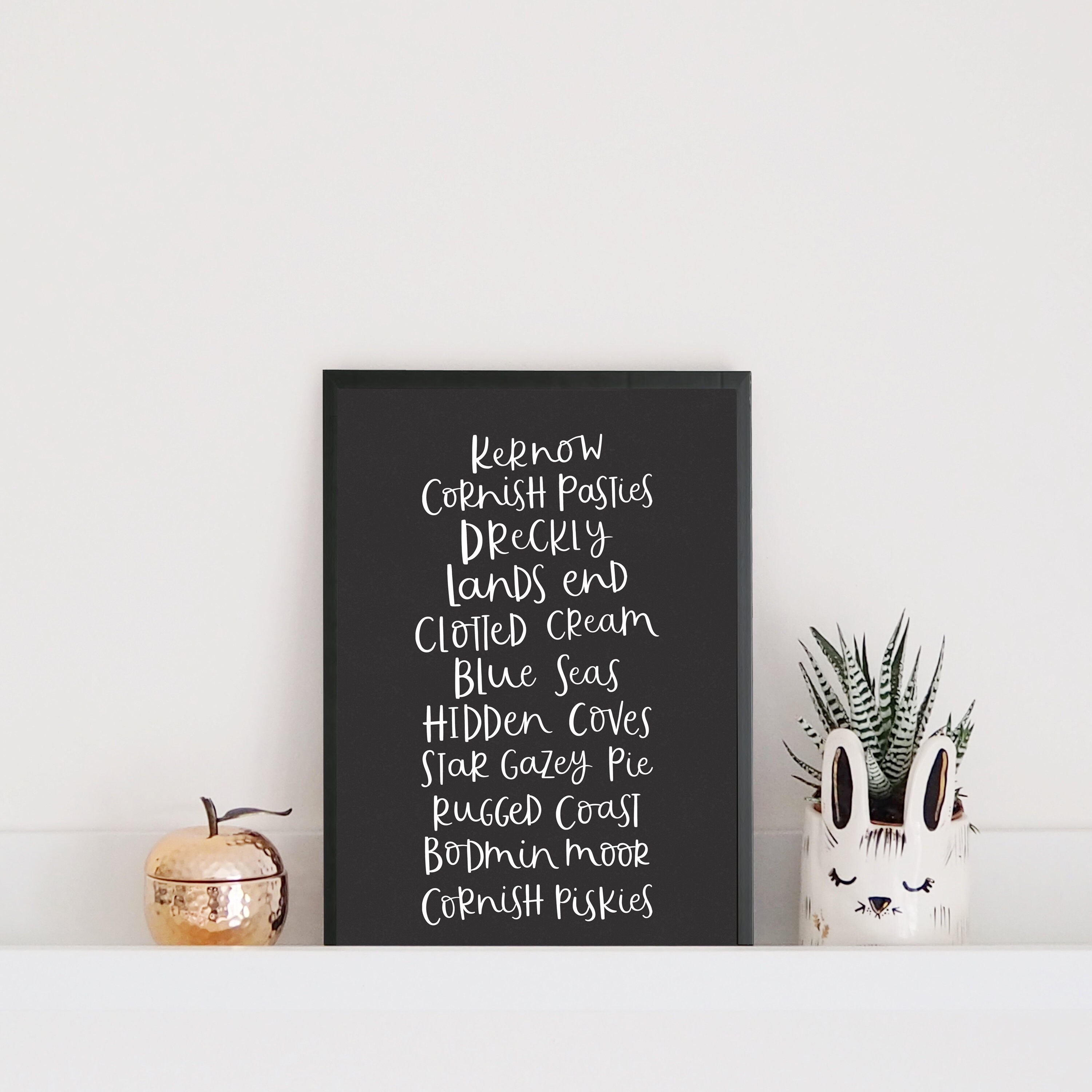 Cornwall Print Cornish Words Cornwall Art Dreckly Etsy