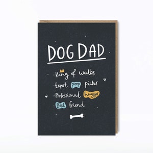 Dog Dad Funny Father's Day Card | Dad Birthday Card | A6 Card for Dad