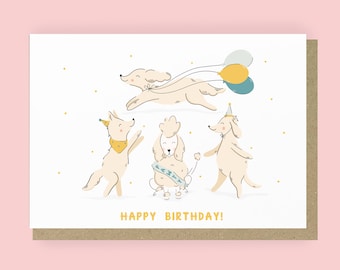 SALE - Dog Lover Birthday Card | Birthday Card From the Dog | Fun Dog Birthday Card for Child | Birthday Card for Granddaughter or Grandson