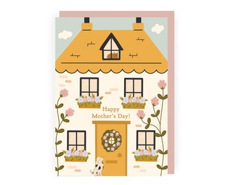 Mum's House Beautiful Mother's Day Card | Pretty Card for Mum | Cute Card from daughter or son | Card for Nan | Gran Mother's Day A6 Card