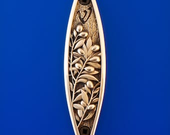 Sacred Species, Olive Mezuzah, Yellow Bronze