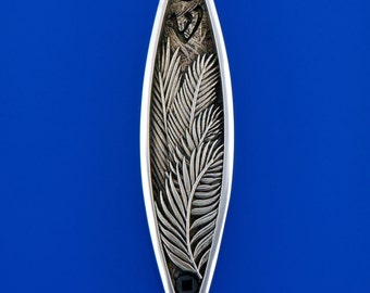 Sacred Species, Date Palm Mezuzah, White Bronze