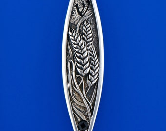 Sacred Species, Barley Mezuzah, White Bronze