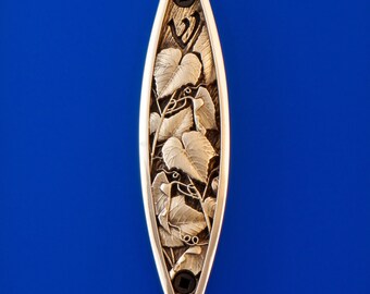 Sacred Species, Grape Mezuzah, Yellow Bronze