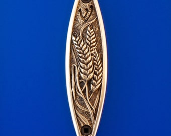 Sacred Species, Barley Mezuzah, Yellow Bronze