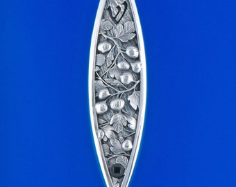 Sacred Species, Fig Mezuzah, Sterling Silver