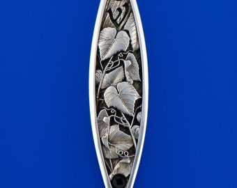 Sacred Species, Grape Mezuzah, White Bronze