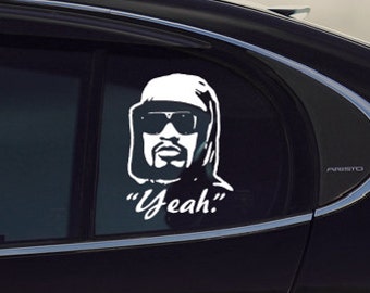 5.5" Wide x 7.5" tall Beast Mode "Yeah" Marshawn Lynch Decal