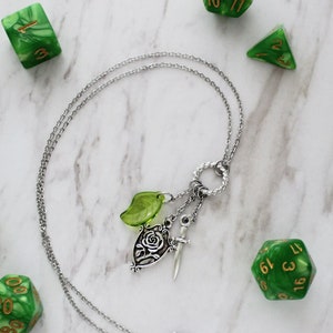 Orym Charm Necklace - Critical Role Exandria Unlimited Inspired - Orym Air Ashari Charm Pendant - Character Jewelry Crit Role Fan Gift