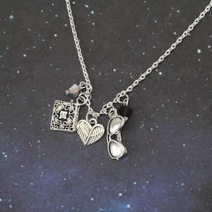 Aziraphale and Crowley Charm Necklace Good Omens Aziraphale Crowley Silver Charm Pendant Friendship Good Omens Book Gift Ineffable Husbands