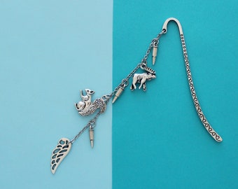 Team Free Will Bookmark - Supernatural Bookmark SPN Silver Metal Bookmark SPN Inspired Book Jewelry Charm Symbol Winchester Sam Dean Castiel