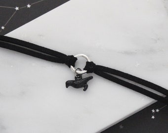 Pulsera de encanto de cuervo pulsera de cuervo de esmalte negro - Edgar Allen Poe, Vaxildan, Reina Cuervo, Canario Negro, Regalo de joyería de Halloween espeluznante