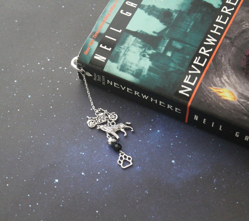 Wolfstar Bookmark Sirius and Remus Friend Ship Silver Metal Bookmark Charm Book Jewelry Sirius Remus Wolfstar Ship Book Reader Gift image 3