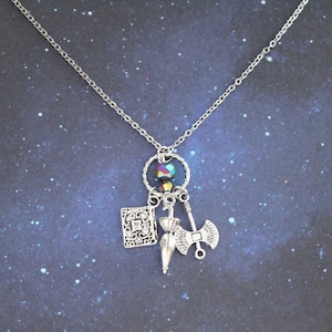TAZ Charm Necklace - Adventure Zone Inspired Jewelry - Taako Merle Magnus Silver Pendant - TAZ Balance Fanart Nerd Geek Gift