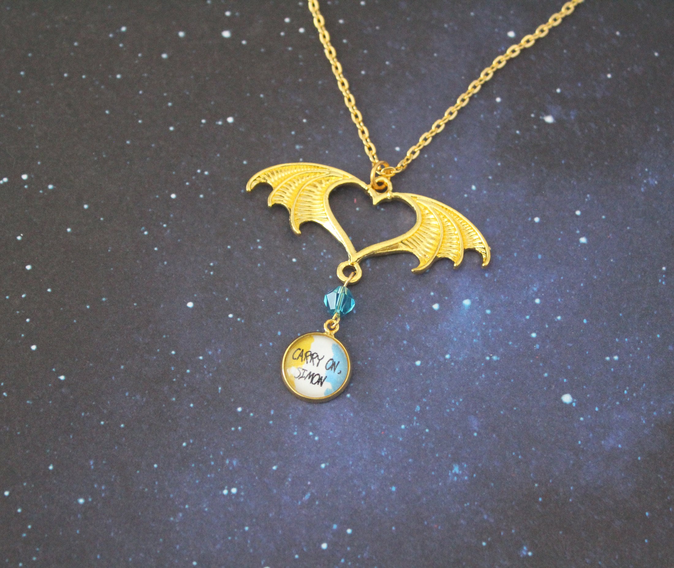 Simon Snow Pendant Carry on Book Jewelry Simon Baz Pitch Rainbow Rowell ...
