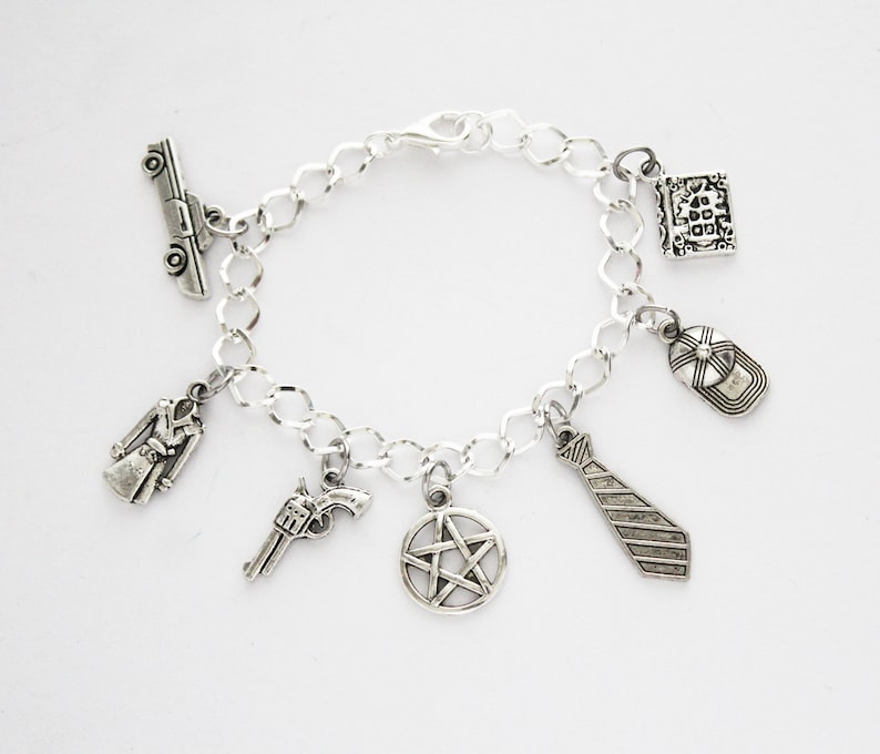 Supernatural Charm Bracelet Silver Charm Bracelet Etsy