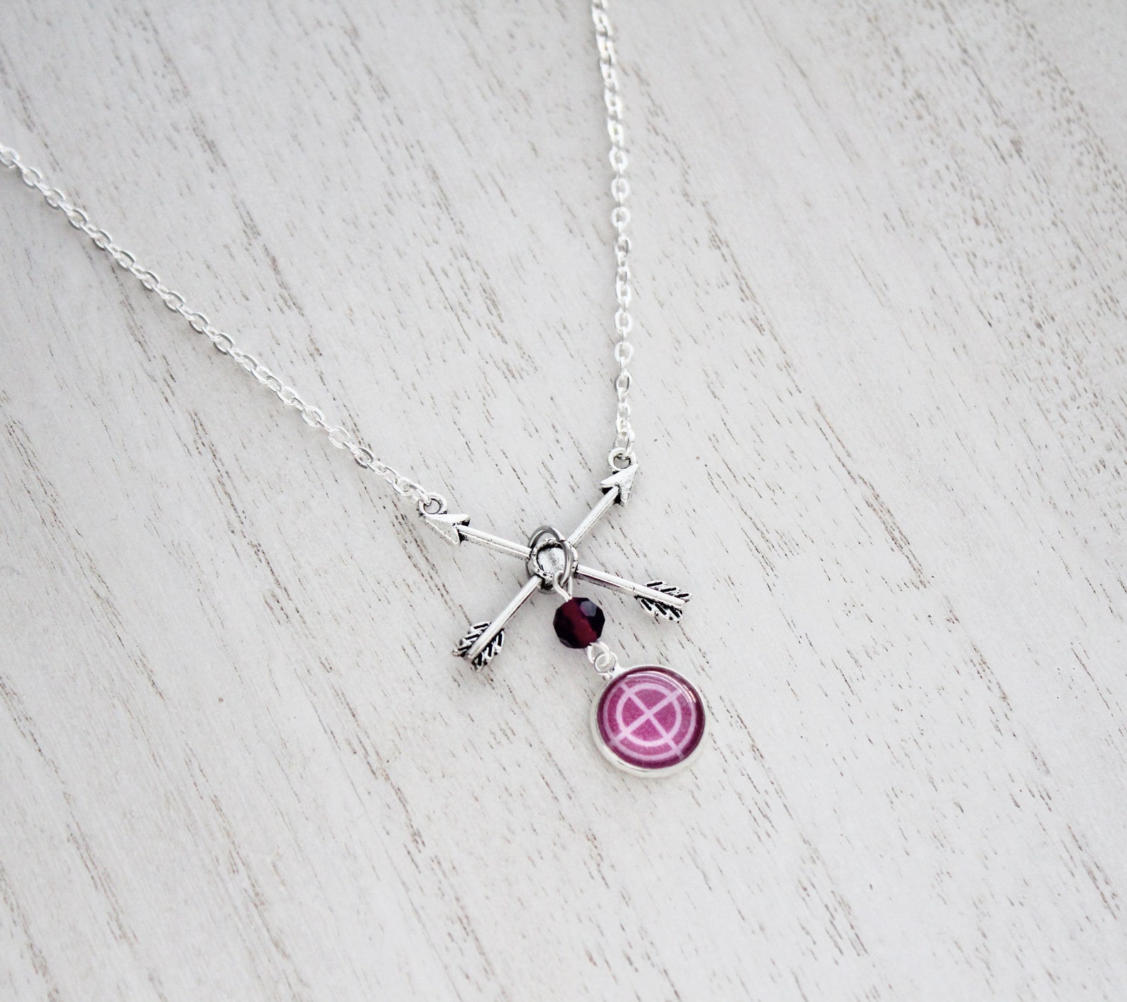 Hawkeye Arrow Necklace Set Marvel Comic Inspired Jewelry Clint Etsy