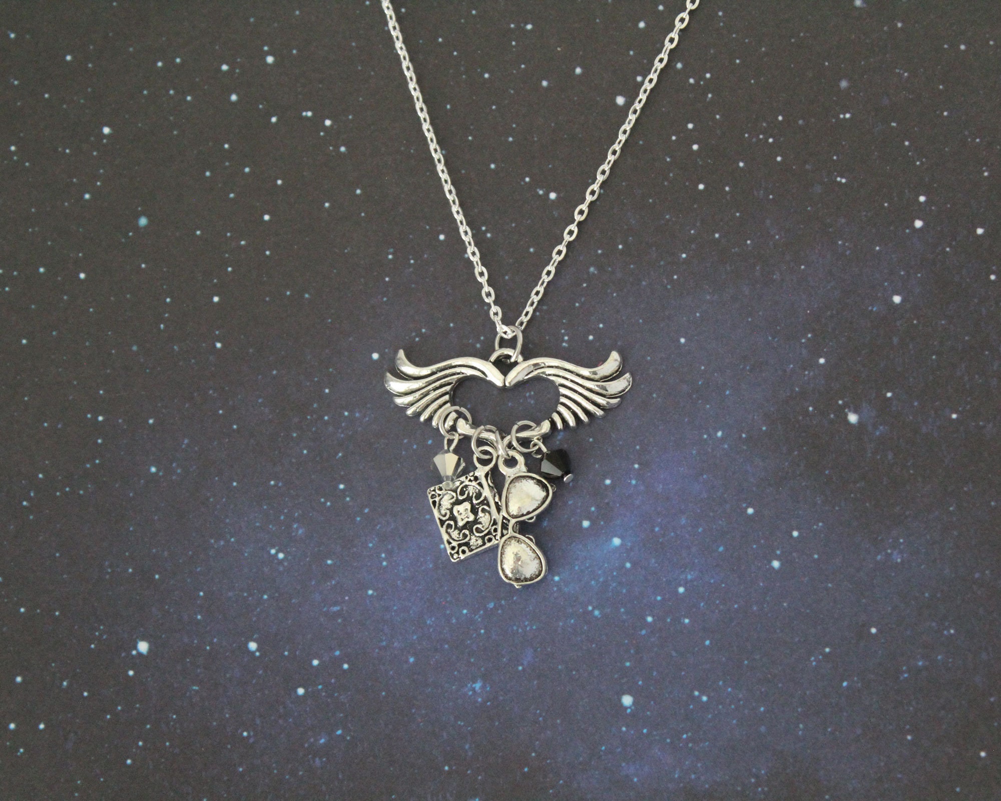 Good Omens Pendant Necklace Aziraphale and Crowley Good Omens Etsy