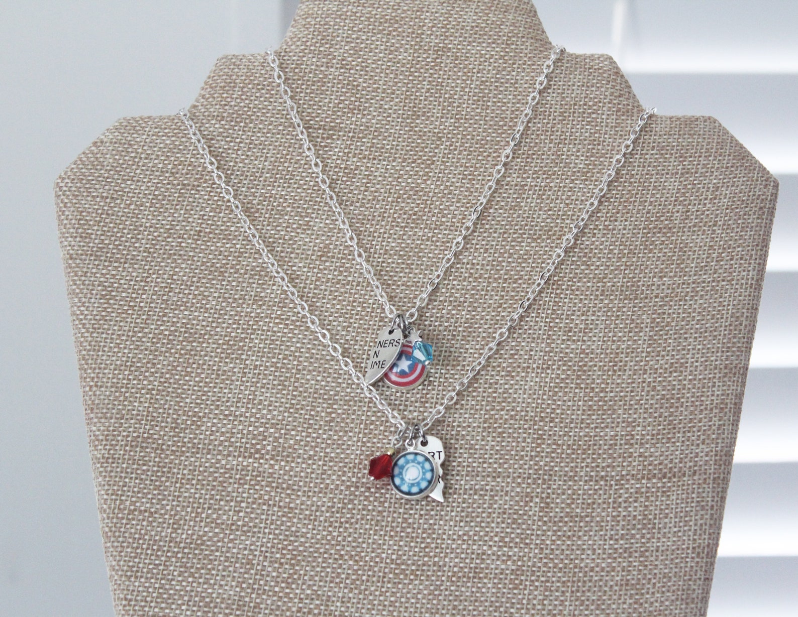 Steve Tony BFF Necklace Set Marvel Comic Inspired Jewelry Etsy