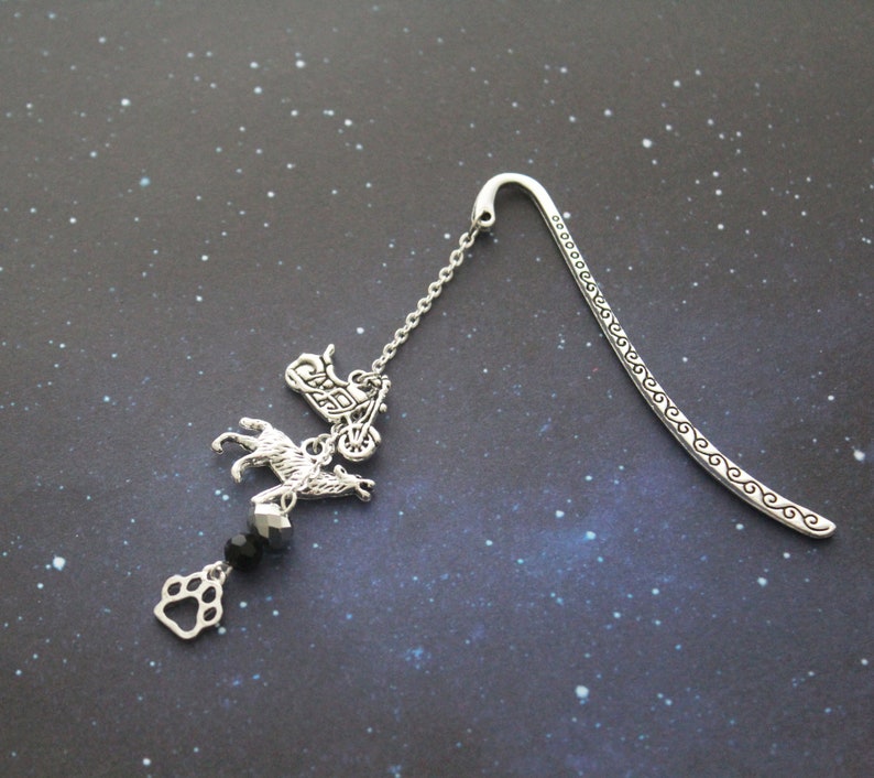 Wolfstar Bookmark Sirius and Remus Friend Ship Silver Metal Bookmark Charm Book Jewelry Sirius Remus Wolfstar Ship Book Reader Gift image 2