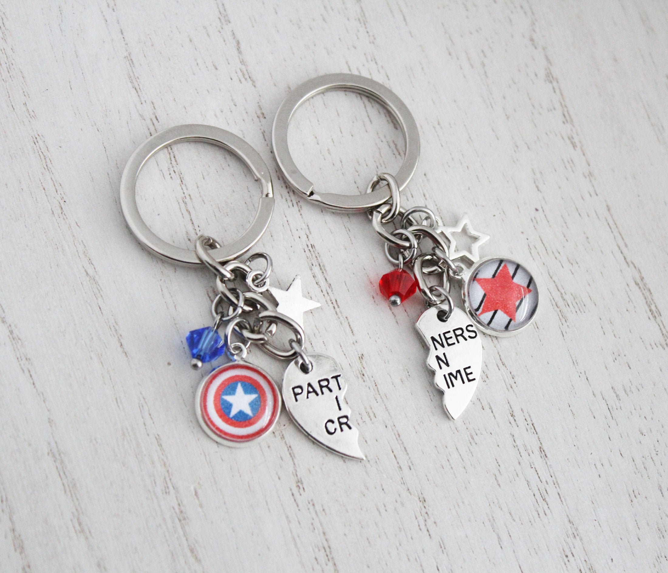 100 Safe Online Checkout Marvel Captain America Steve Winter Soider Bucky Stucky Loki Keychain