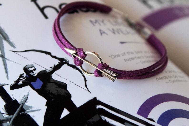 Hawkeye Bracelet SPARKLE EDITION Marvel Comic Inspired Jewelry Etsy