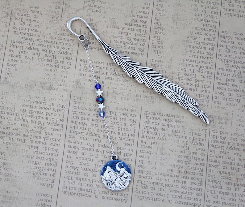 ACOTAR Night Court Bookmark - Sarah J Maas Book Inspired Feyre Rhysand Feysand A Court of Thorn and Roses Book Charm Bookmark Metal bild 1