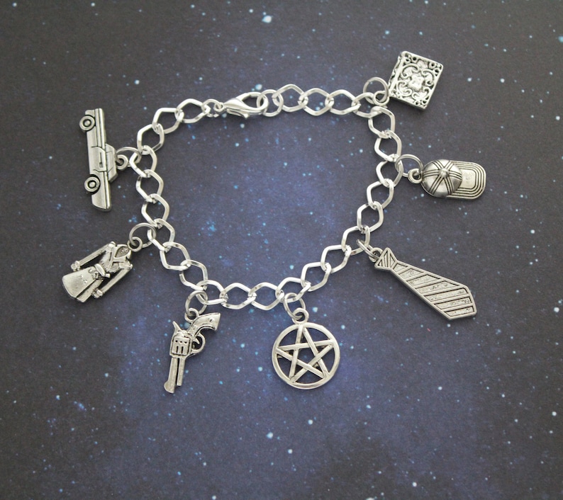 Supernatural Charm Bracelet Silver Charm Bracelet Etsy