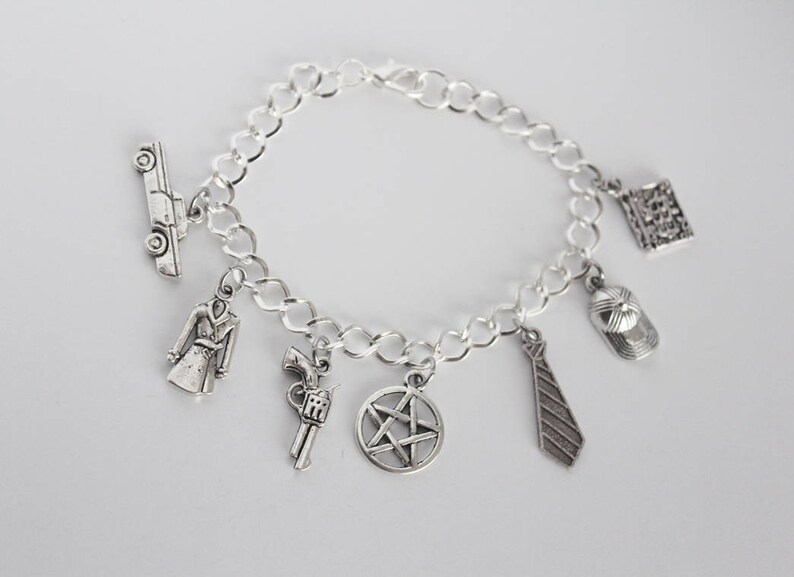 Supernatural Charm Bracelet Silver Charm Bracelet Etsy