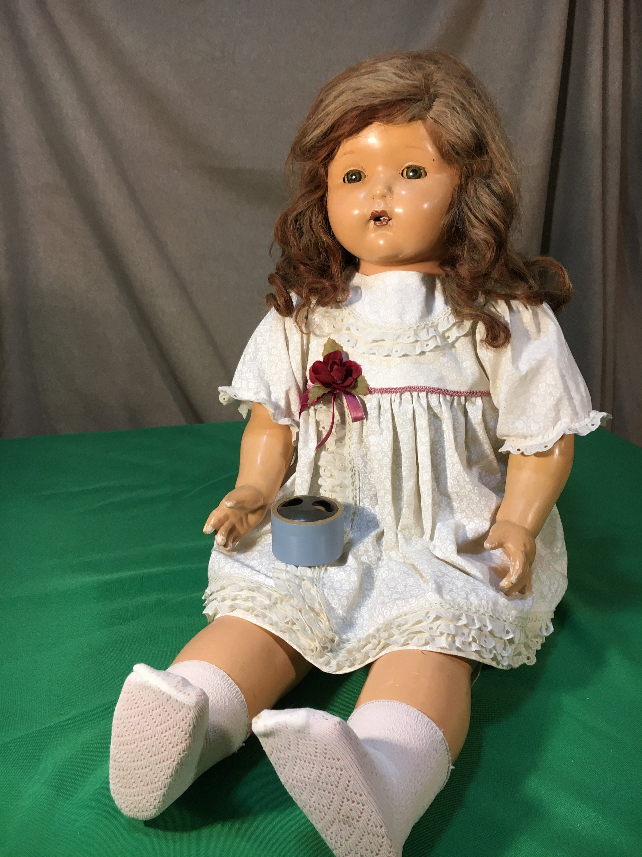 Effanbee Mae Star Composition PHONOGRAPH Doll & Record Effanbee Mae Star Composition PHONOGRAPH Doll & Record