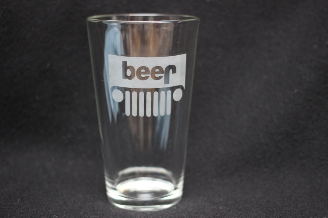 Jeep Beer Pint Glass Etsy