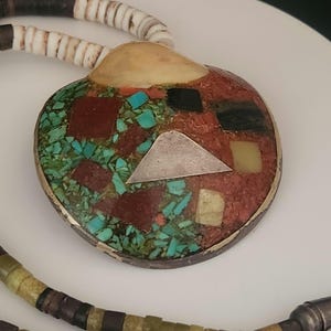 Native American Very Rare Vintage Santo Domingo Coral Turquoise Heishi Necklace Native American Very Rare Vintage Santo Domingo Coral Turquoise Heishi Necklace