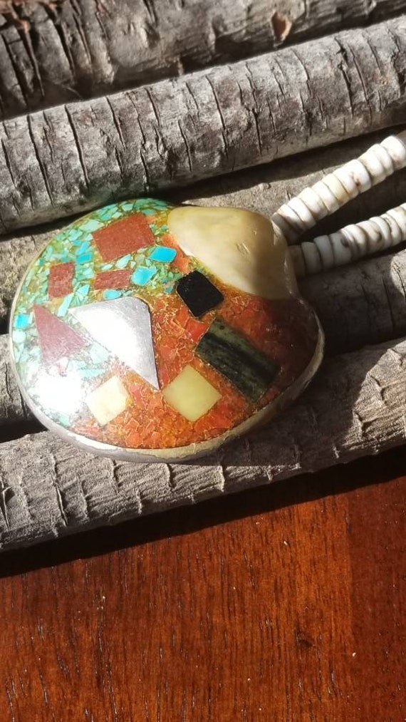Rare Vintage Santo Domingo Pueblo Heishi Necklace… - image 4