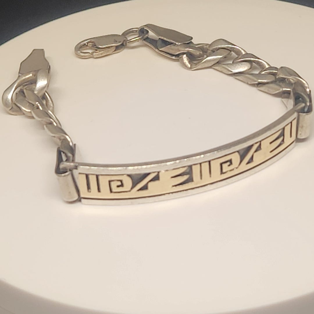 Buy Sundancer Jewelry Company SJC 14k Gold Sterling Silver Bracelet ID  Style Cable Link Online in India