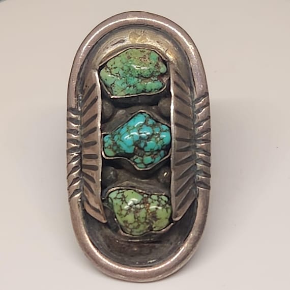Colossal Vintage Navajo Turquoise Piano Key Sterling Native American Jewelry Silver Bracelet Old Colossal Vintage Navajo Turquoise Piano Key Sterling Native American Jewelry Silver Bracelet Old