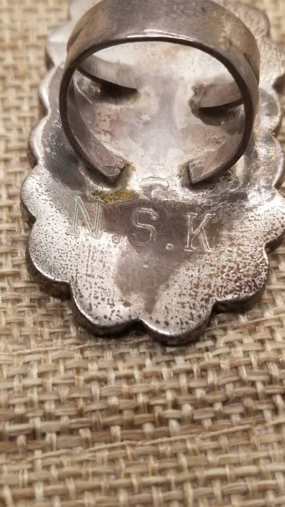 Zuni Surface Multi Stone Inlay Statement Ring sig… - image 9