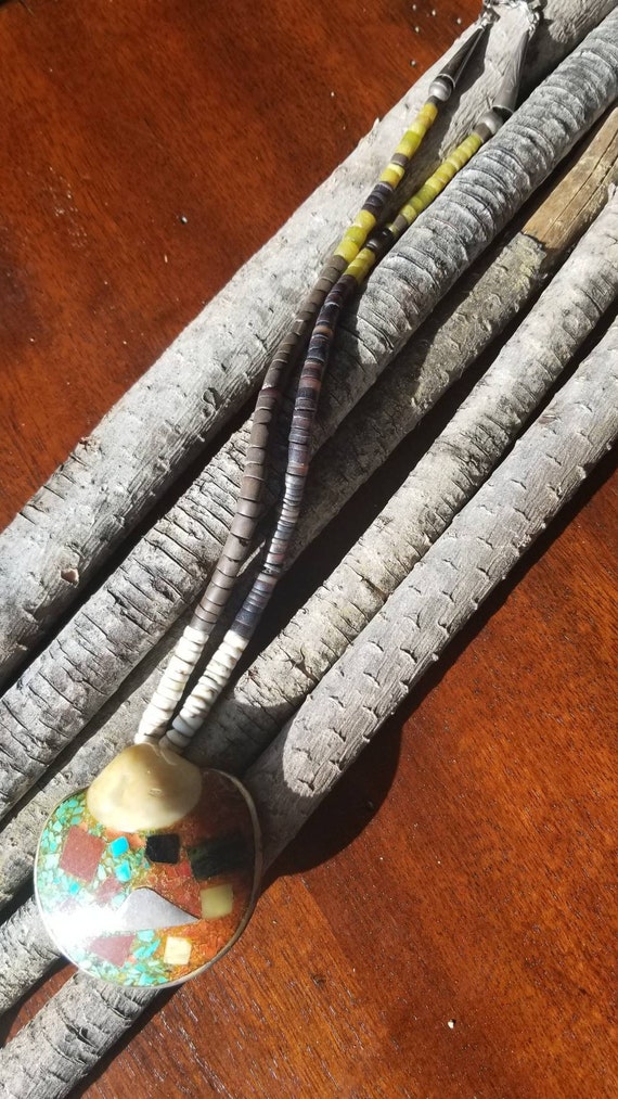 Rare Vintage Santo Domingo Pueblo Heishi Necklace… - image 6