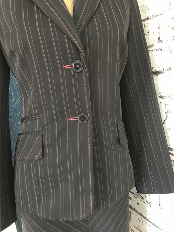 Womens pink pinstripe suit Clearance