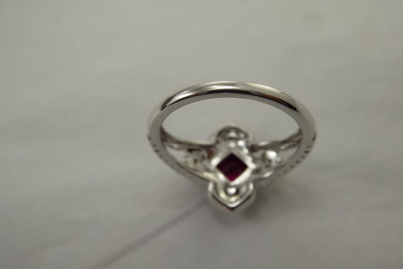 NEW Size 6 Ring Sterling Silver Square Ruby Color… - image 17