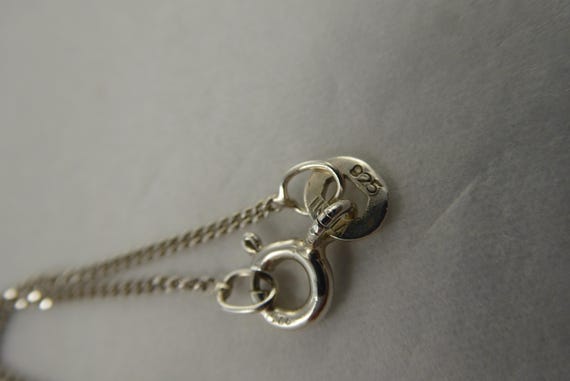 925 Solid Sterling Silver Open Heart Marcasite Ne… - image 7