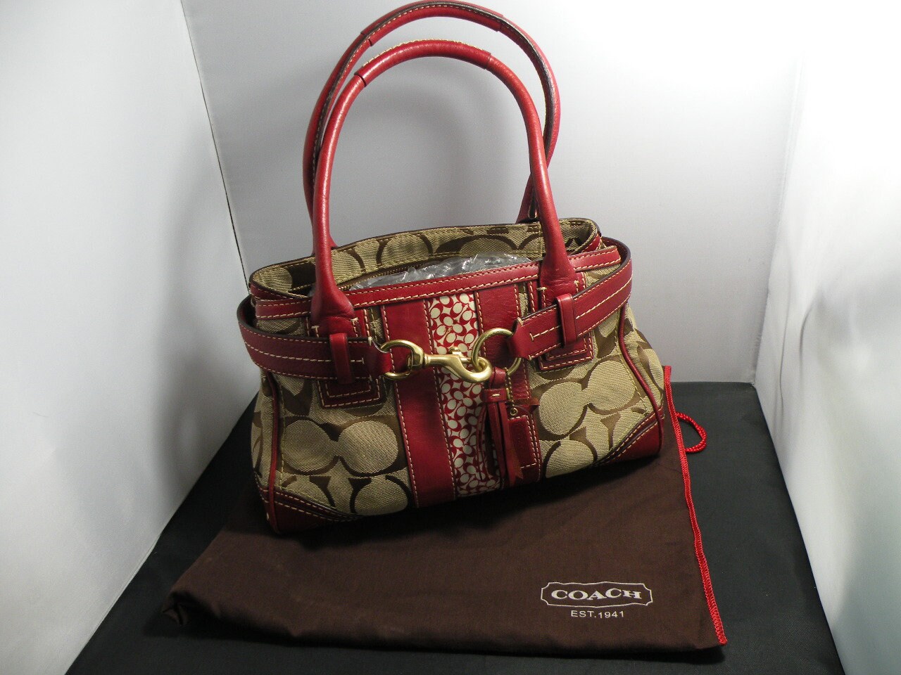 【2024新春福袋】 Handbag Vintage Coach No. Red Logo C Signature J0673-10544 バッグ