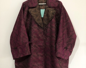Handgemaakte oversized jacquard mac