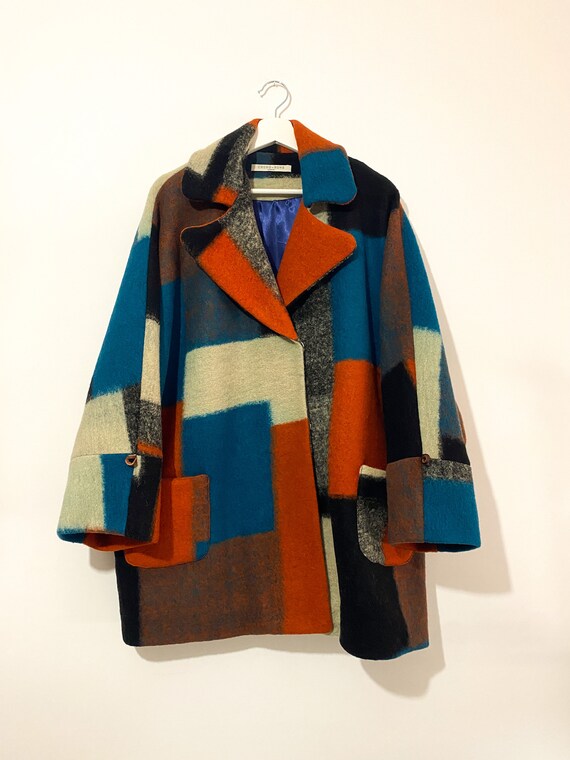 Handmade-cozy Wool Blend Oversized Mac,womens Oversized Big 
