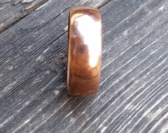 Copper band wide band thumb ring