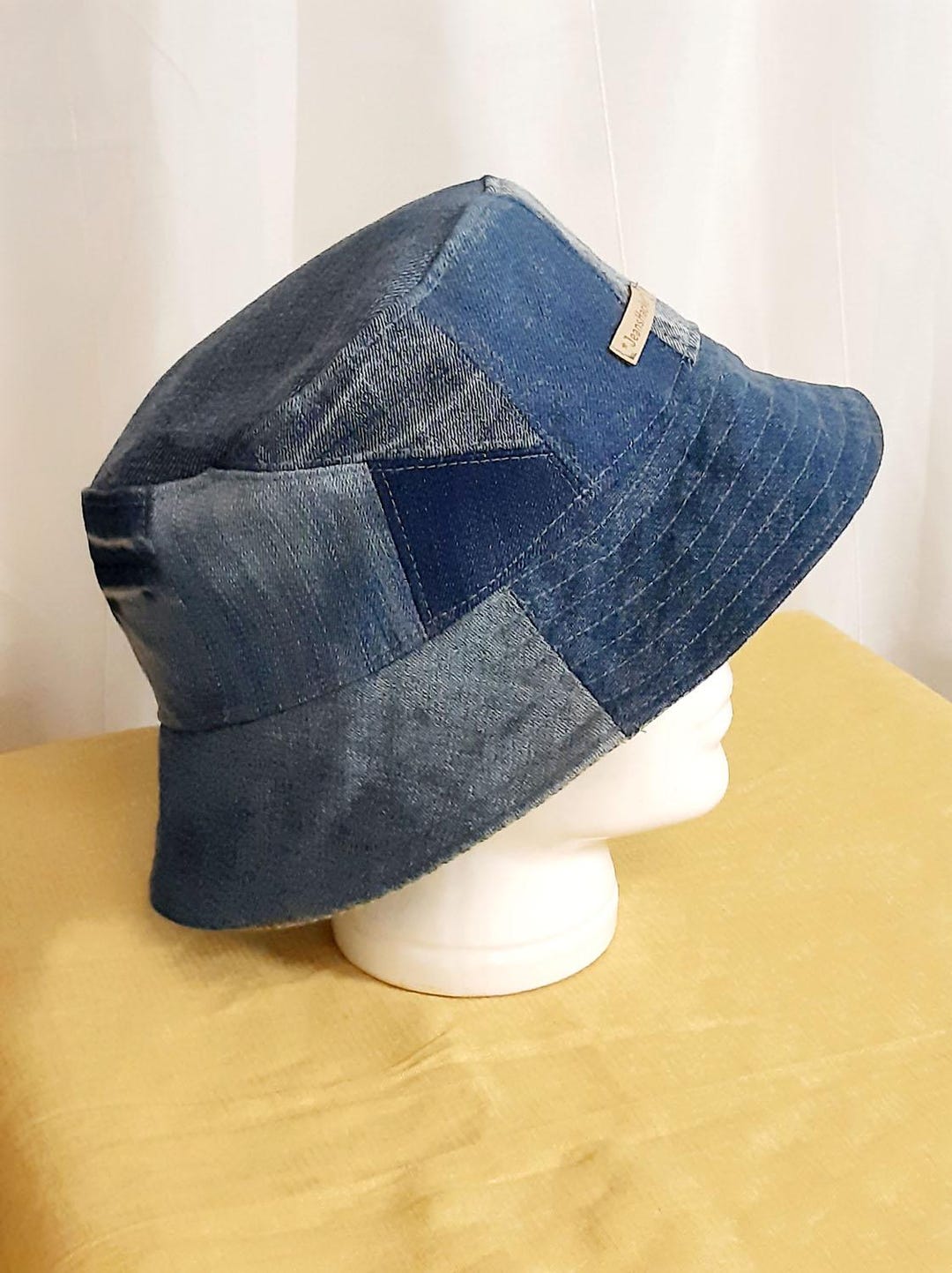 Colorblock Denim Bucket Hat