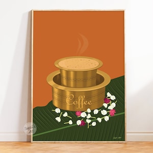 Filter Coffee Print, Indian kitchen quotes Art, Coffee Print, Filter Kaapi, Desi Wall Art, Indian  Restaurant Art,KITCHEN Pop Art, PRINTABLE