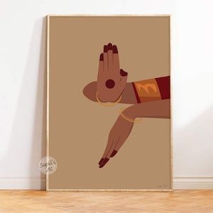 Bharatanatyam mudra art ,desi art, Indian Dancer Art, south Asian art, Tamil girl Art ,American Indian Art, Digital download