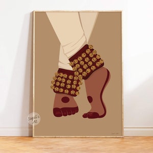 Indian Dancer Art, Ghungroo-kunst, Bharatanatyam-kunst, desi-kunst, Indiase klassieke danseres, Zuid-Aziatische kunst, kathakkunst, cadeau voor muzikant