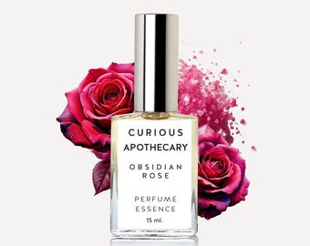 Obsidian Rose Cardamom Perfume – Dark Floral Spray, Spicy Oriental Fragrance, Long Lasting Celestial Scent, Curious Apothecary