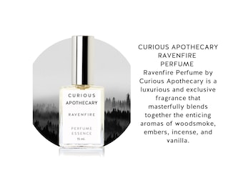 Curious Apothecary Ravenfire™ Dark Vanilla Perfume | Perfume Oil | Fragrance Spray, incense, vanilla. 15 ml. Gift for her. | Gift under 30.